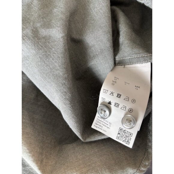 Hugo Boss Men's Shirt Size Large LARGE REGULAR  FIT Gray Stretch Preppy Business - Picture 6 of 13